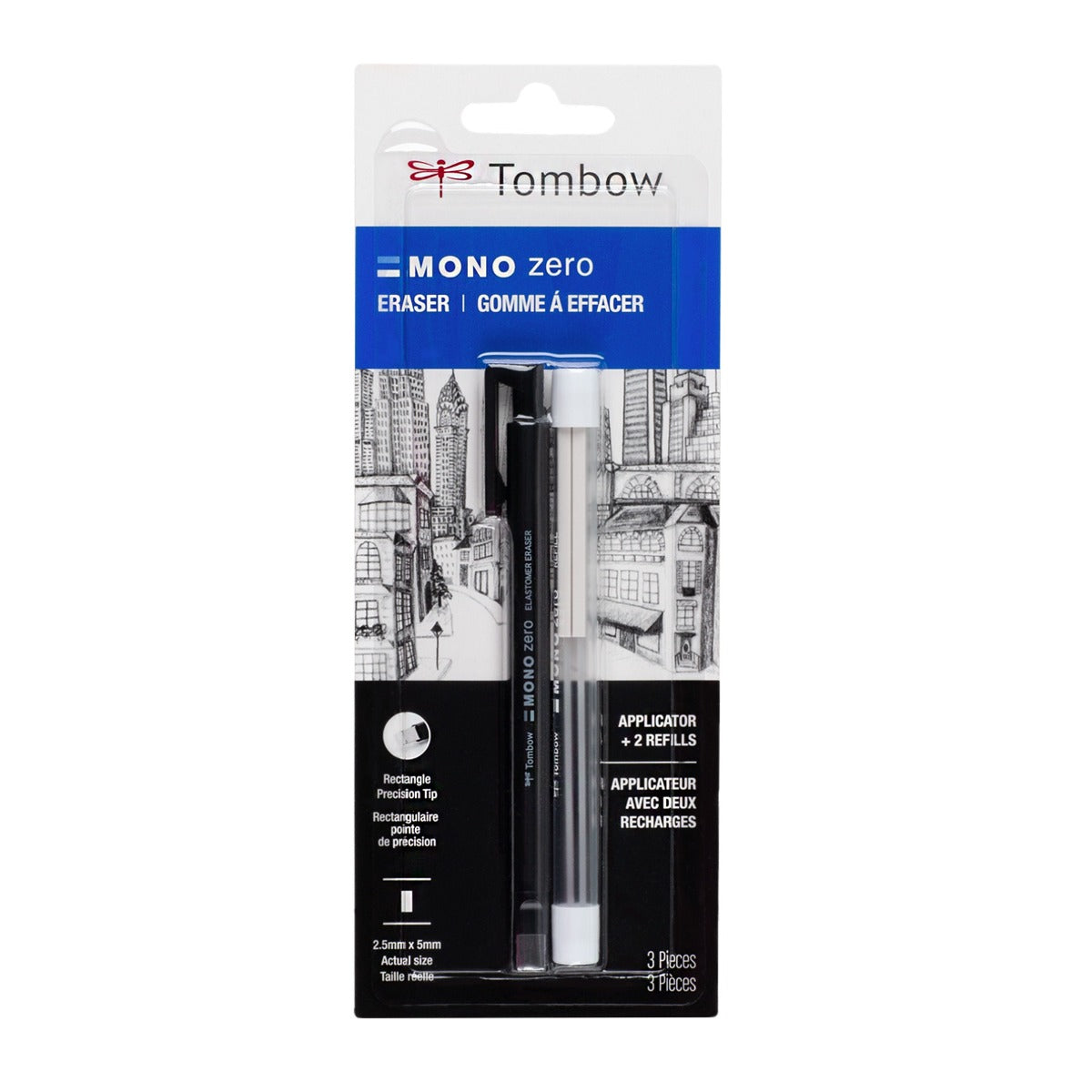 MONO Zero Rectangular Eraser + Refill Value Pack – Tombow USA