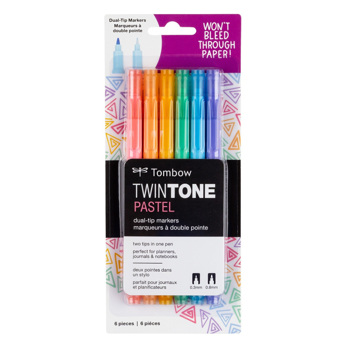 wan♡wan TwinTone Marker Set, 6-Pack Pastel – Tombow USA