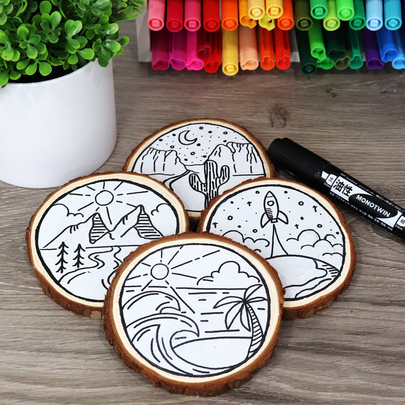 Monoline Travel Coasters