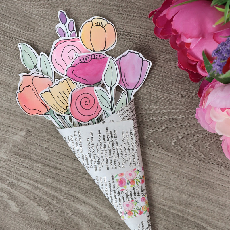 Watercolor Flower Bouquet