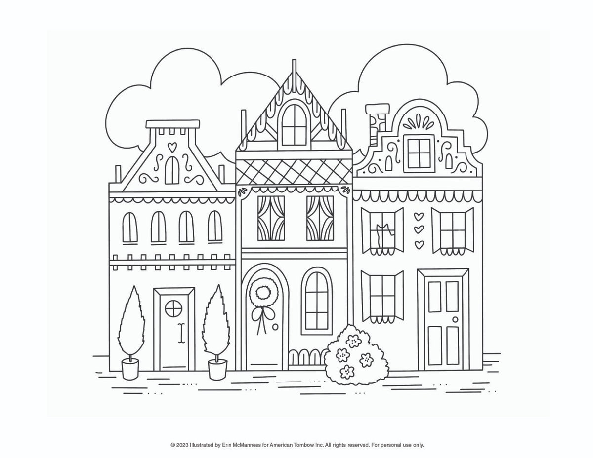 Pastel Artwork Coloring Worksheet – Tombow USA