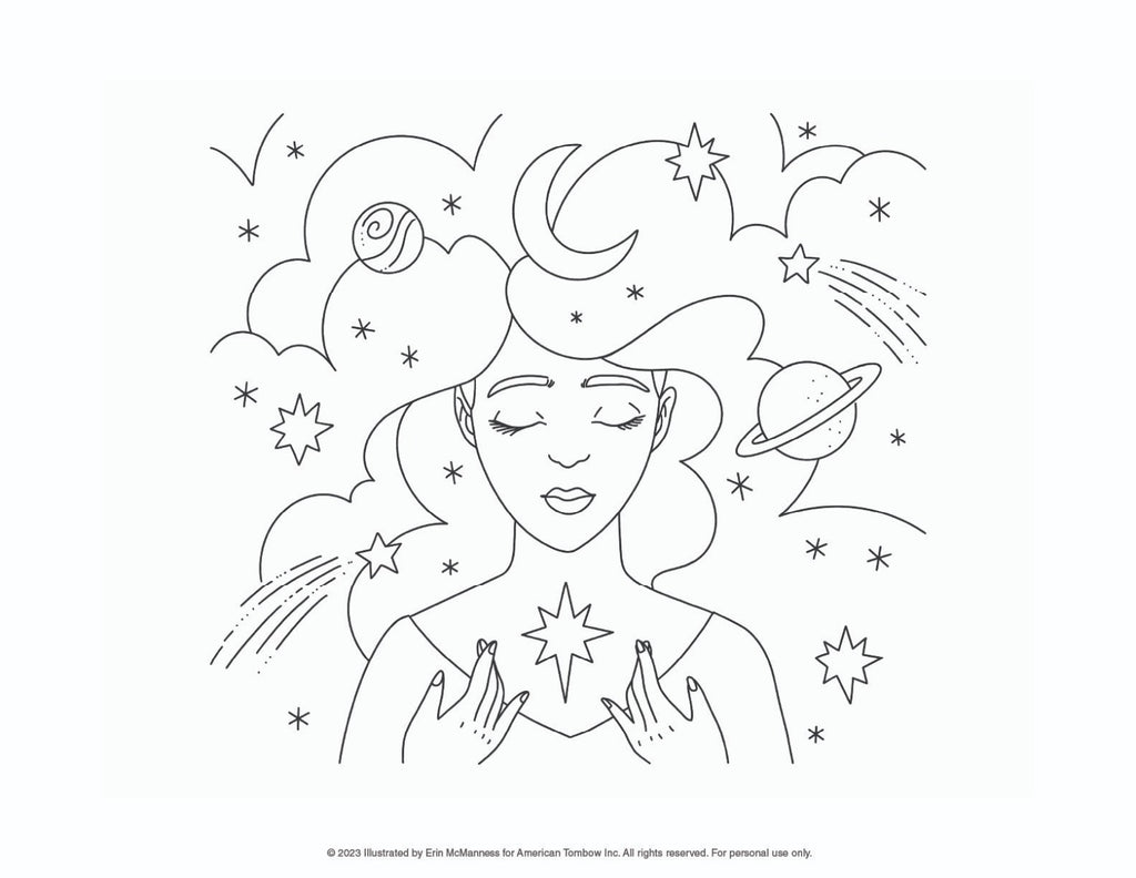 Celestial Coloring Page