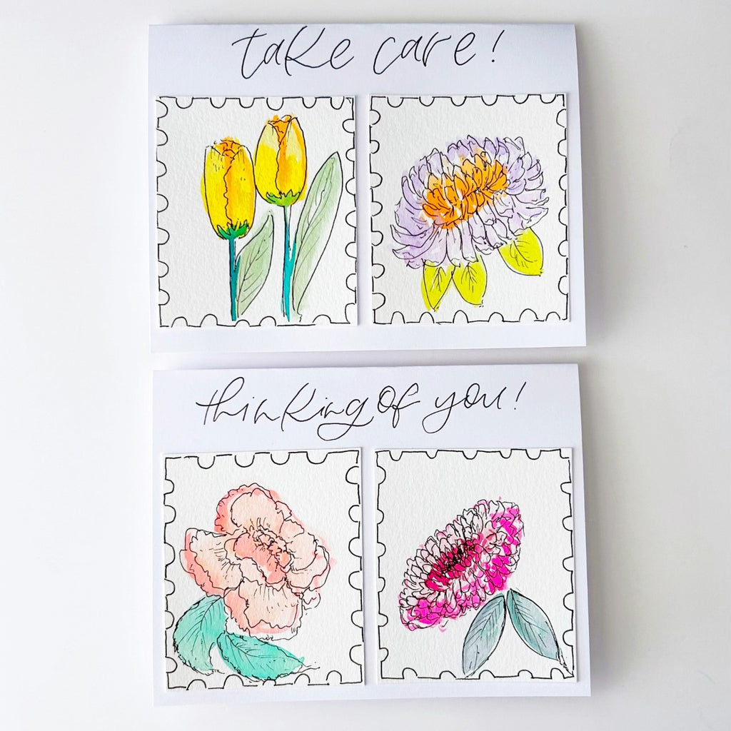 Watercolor Florals Stamp Card Workshop