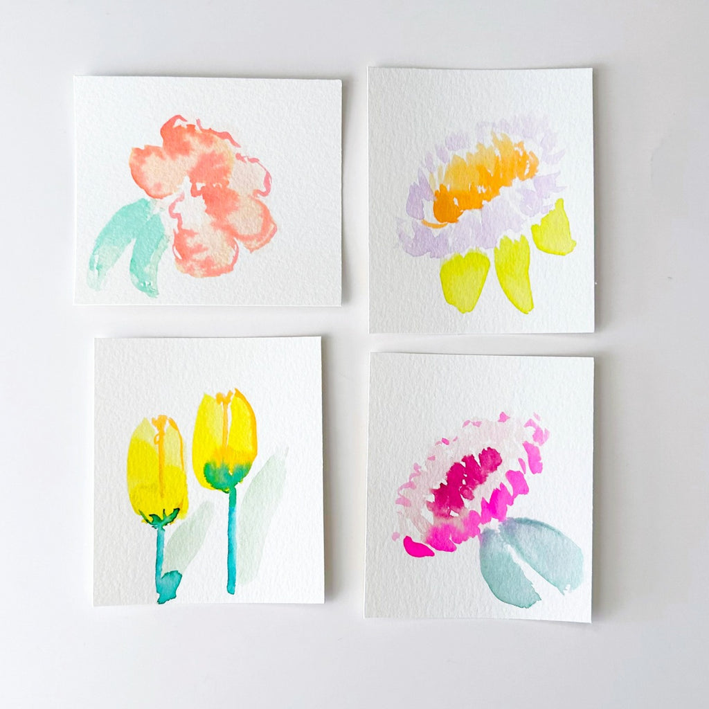 Watercolor Florals Stamp Card Workshop