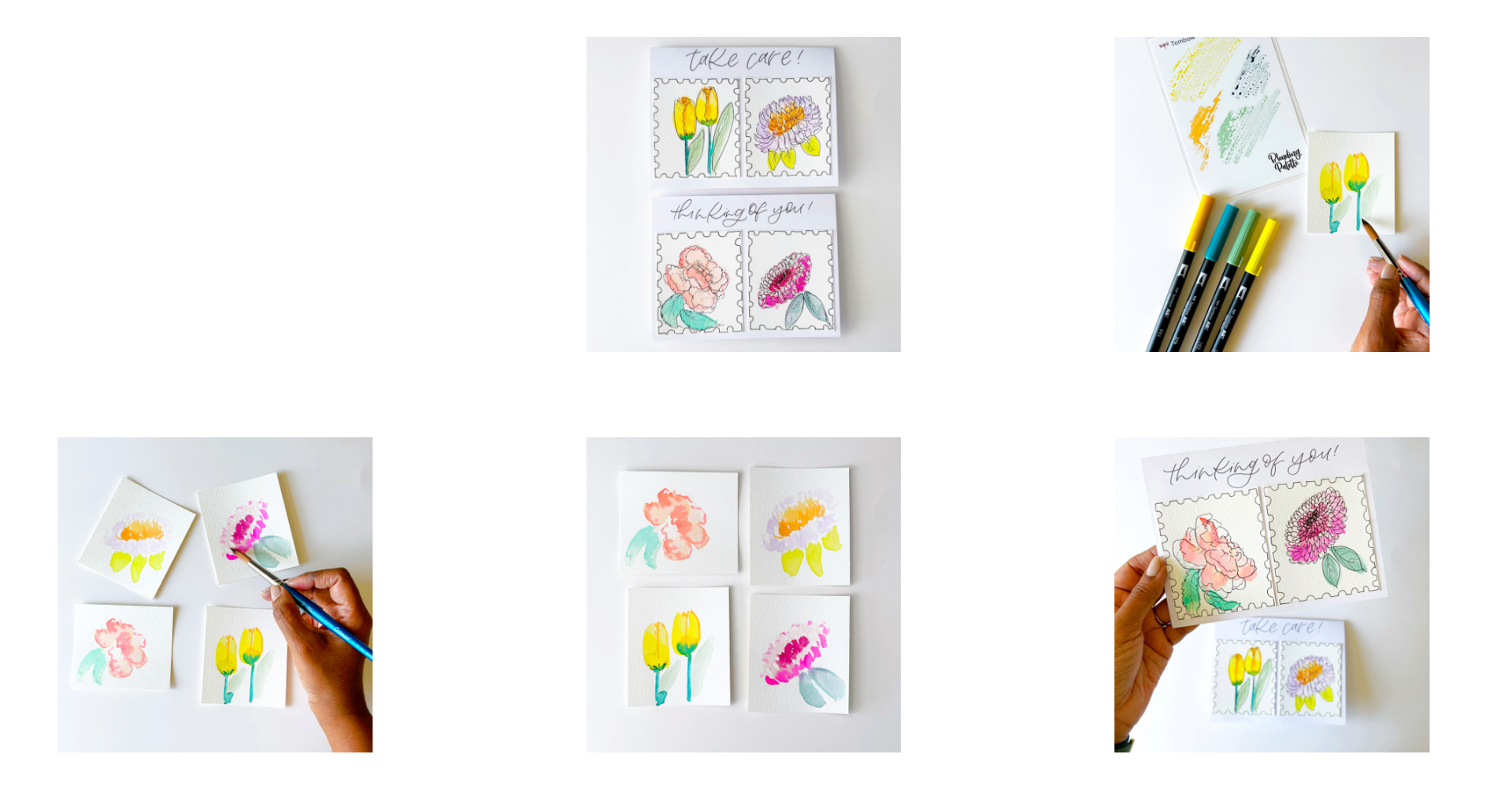 Watercolor Florals Stamp Card Workshop