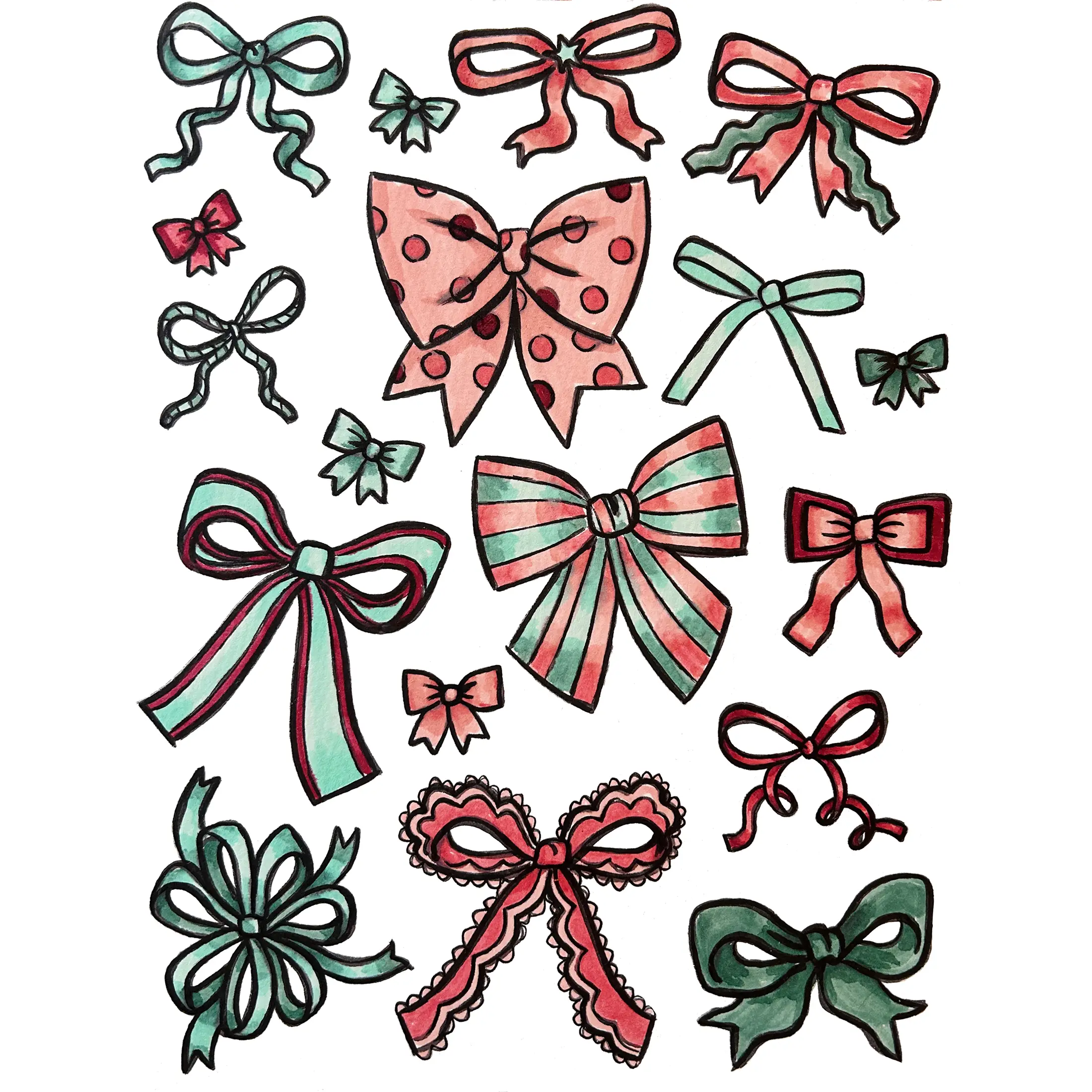 Bows Coloring Page