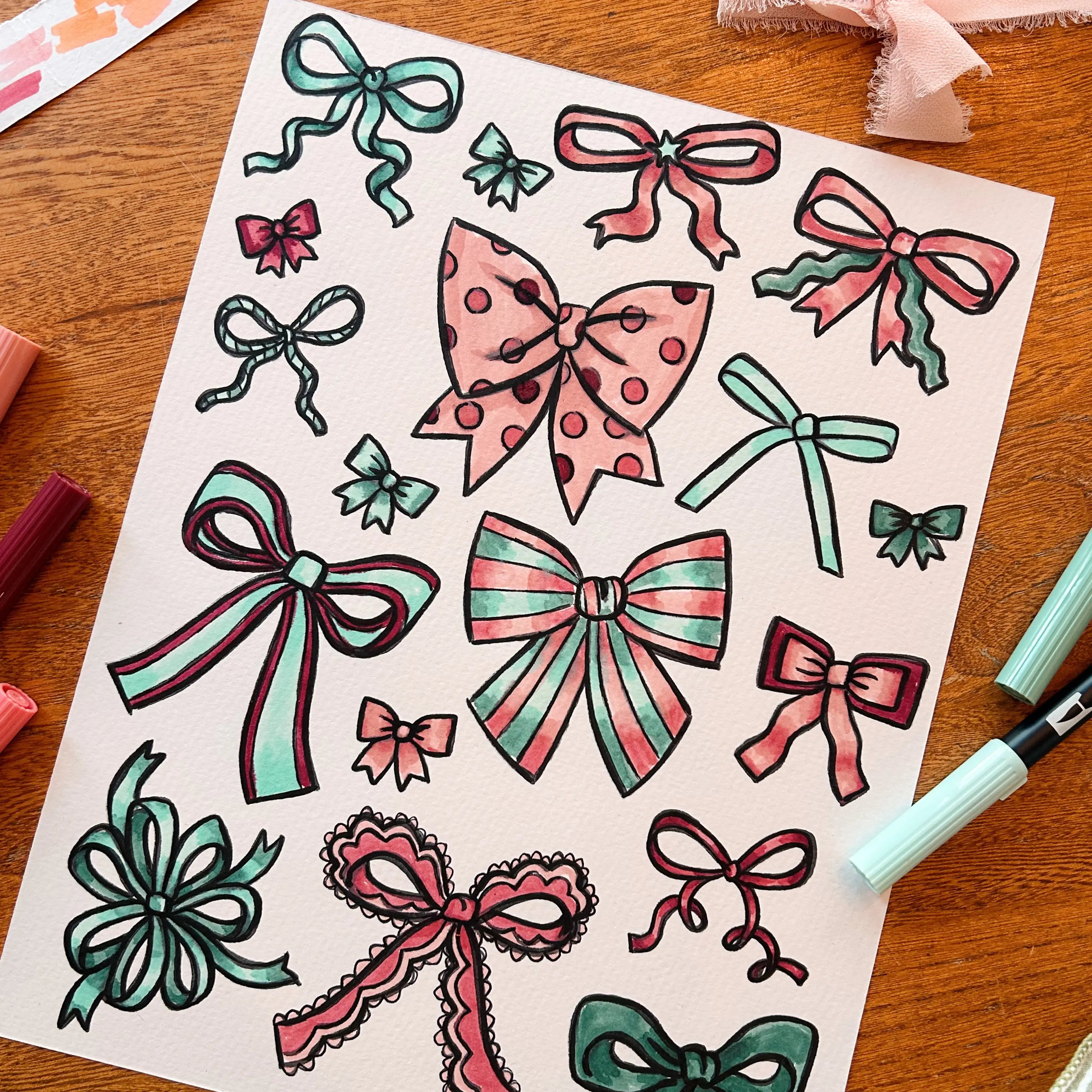 Bows Coloring Page