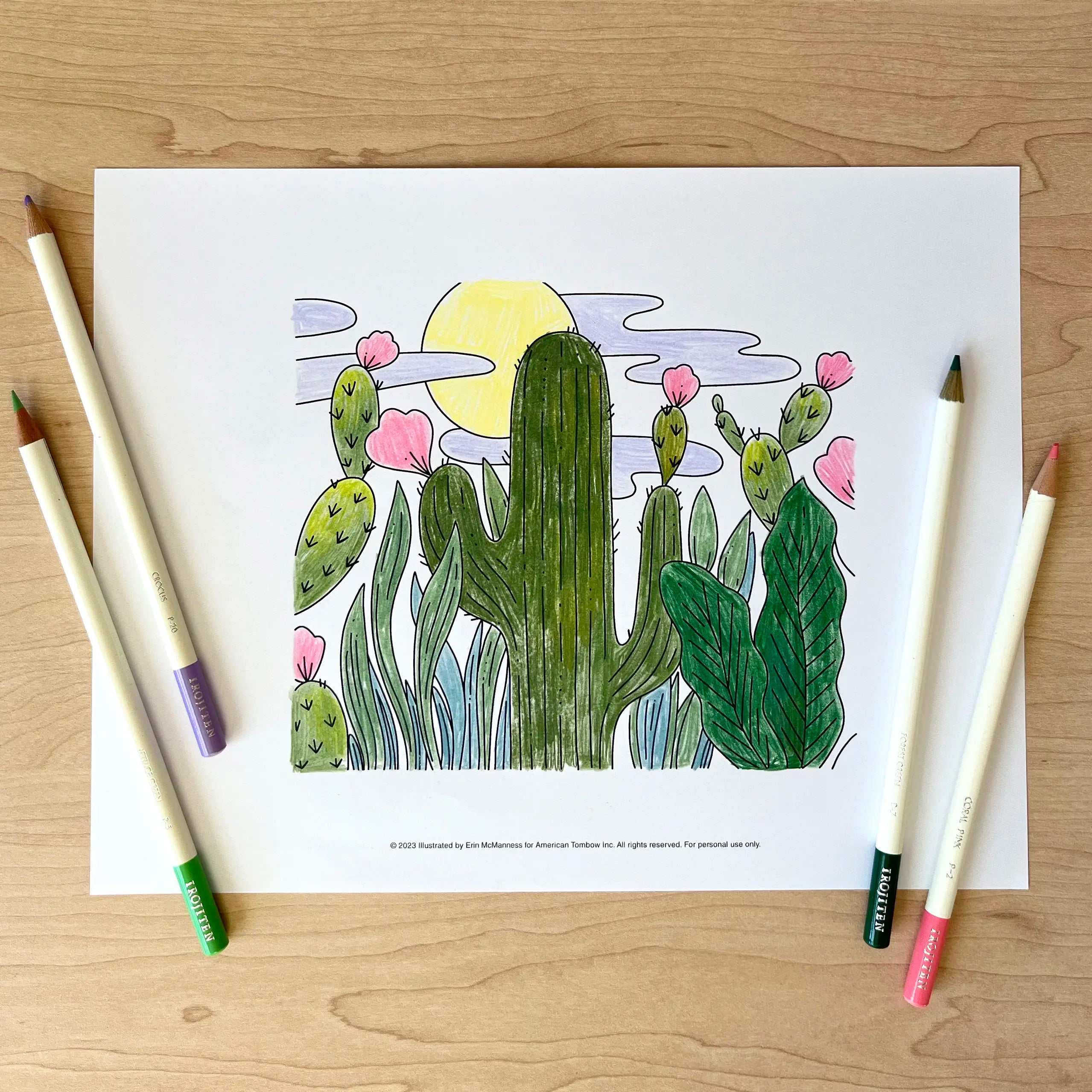 Cactus Coloring Page