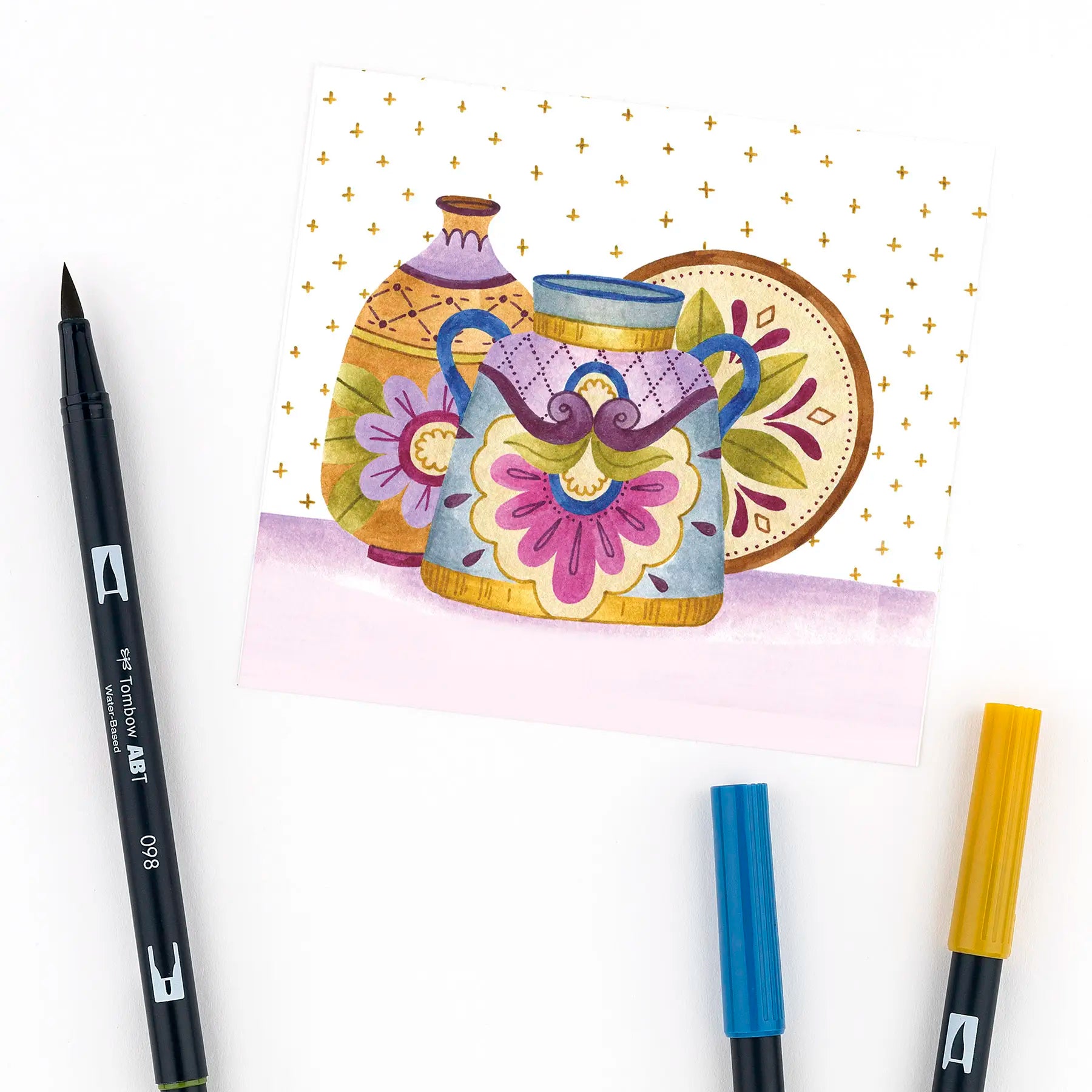 Decorative Pottery Coloring Page