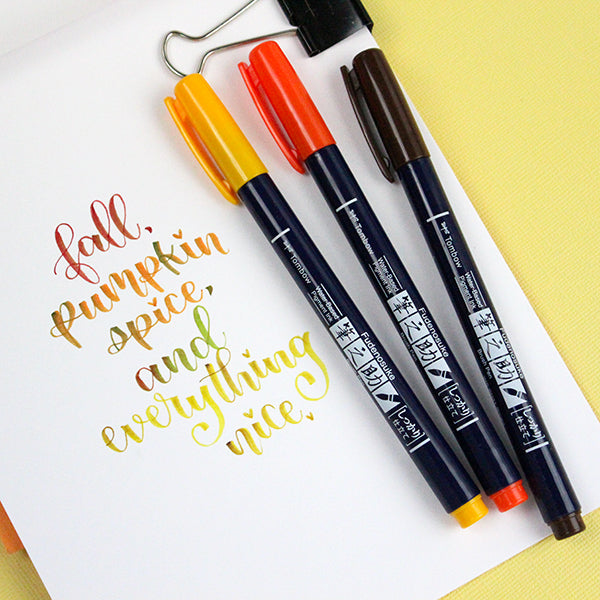 Fudenosuke Lettering Practice Worksheets: Seasons
