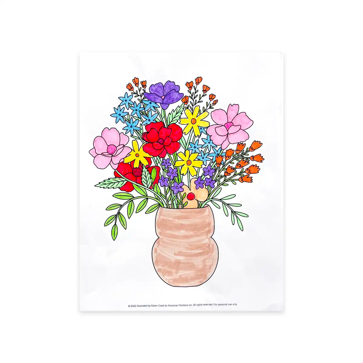 Flower Bouquet Coloring Page