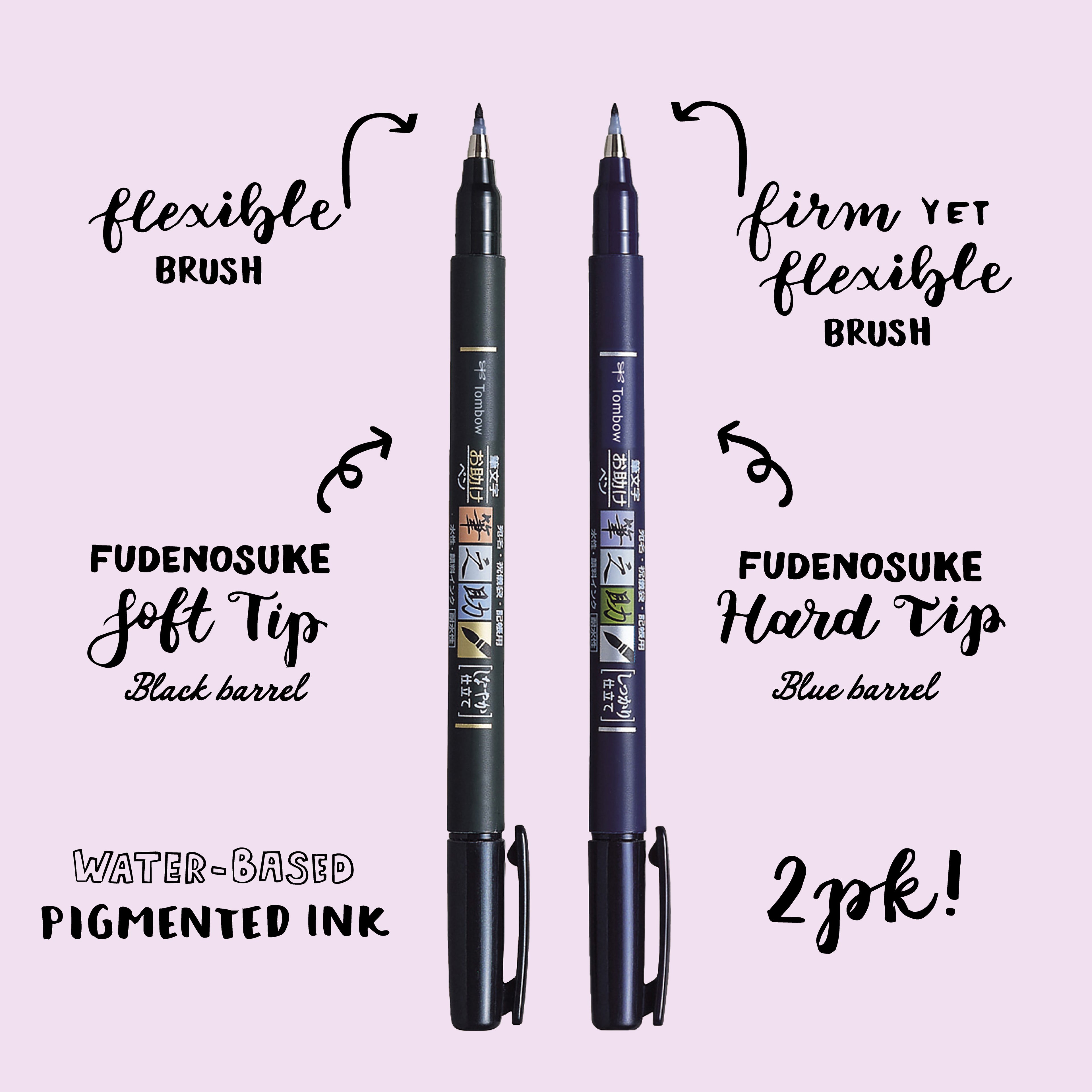 Fudenosuke Brush Pen 2-Pack