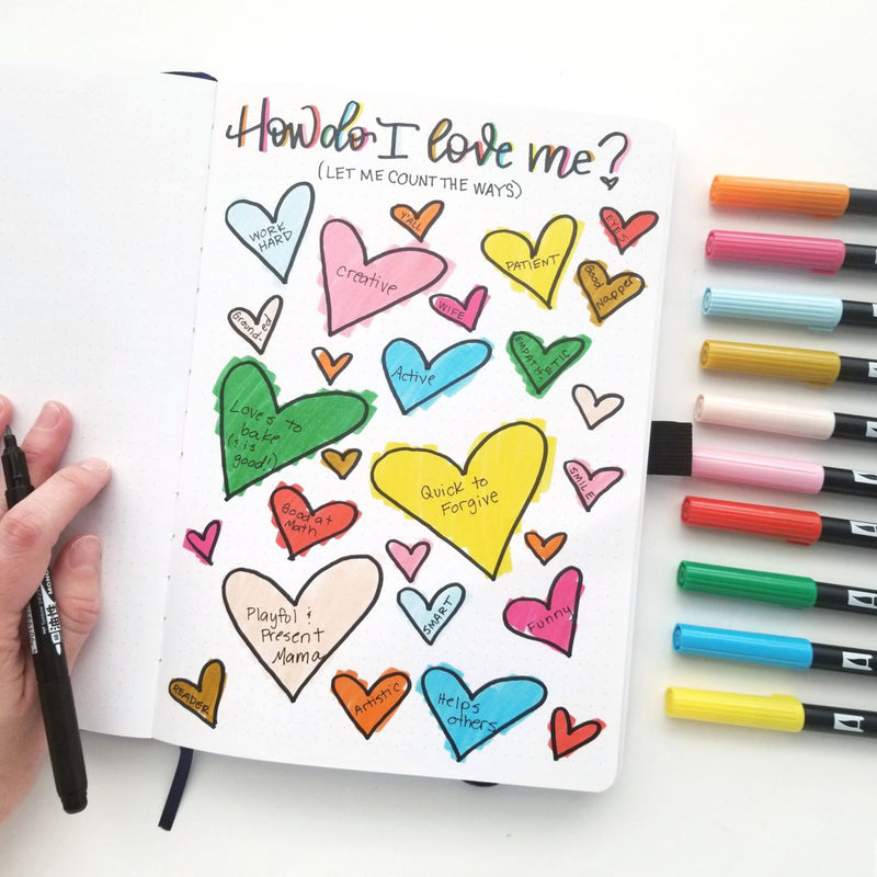 Self-Love Task Journal Spread