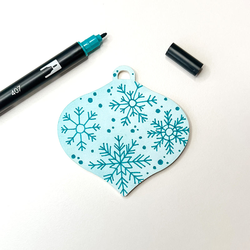 DIY Ornaments with Dual Brush Pens