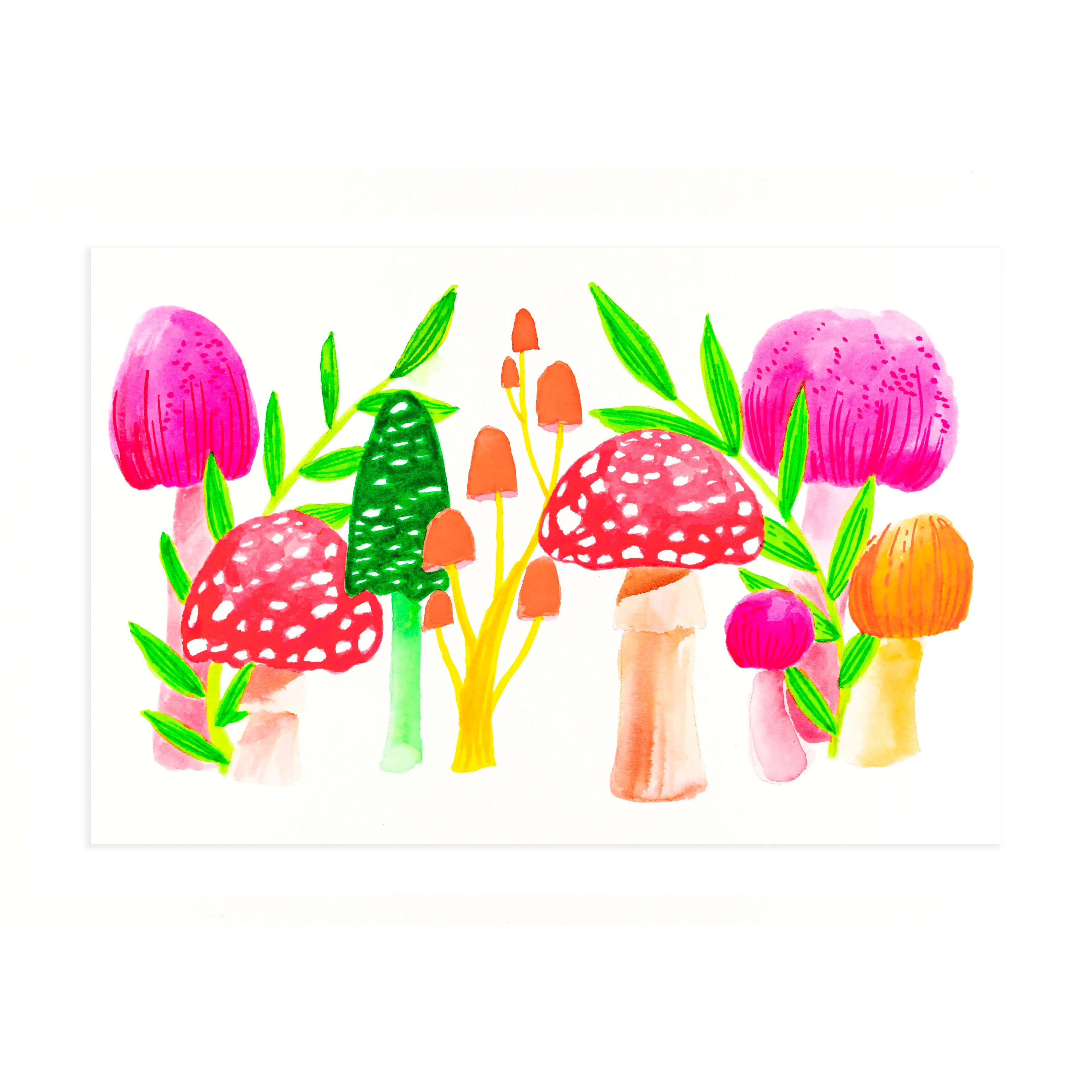 Mushroom Garden Coloring Page