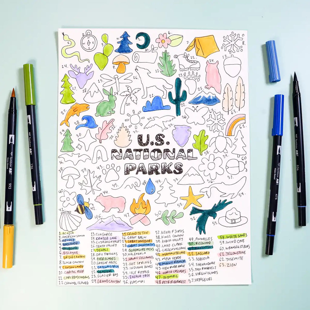 National Parks Coloring Page