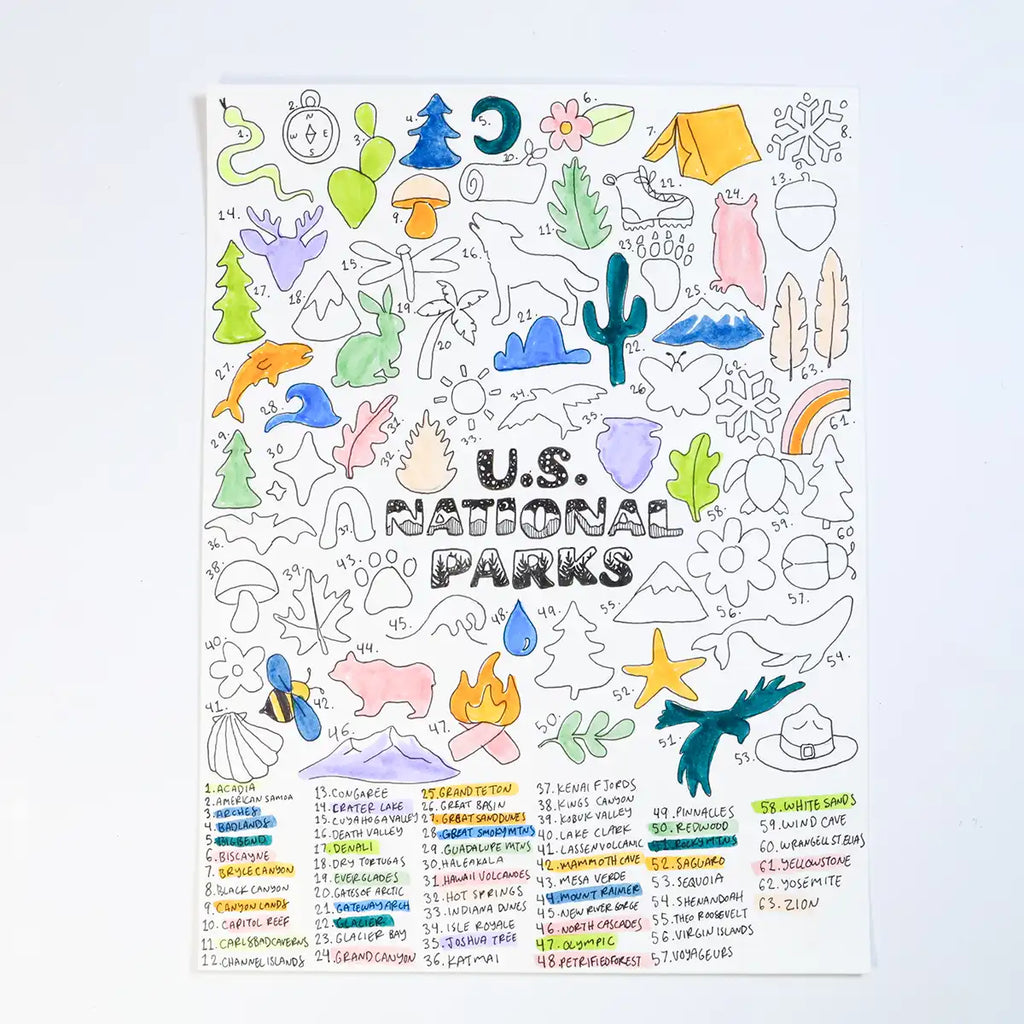 National Parks Coloring Page