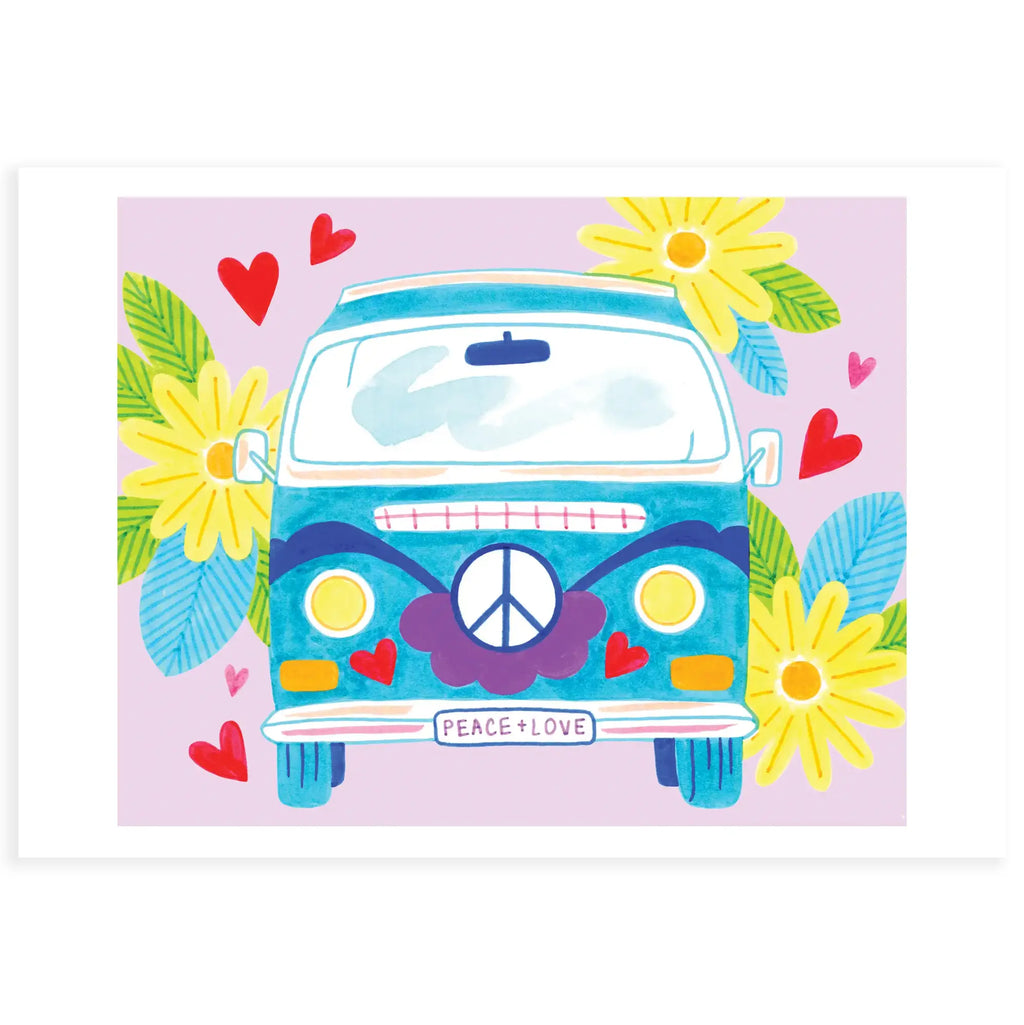 Retro Van Coloring Page