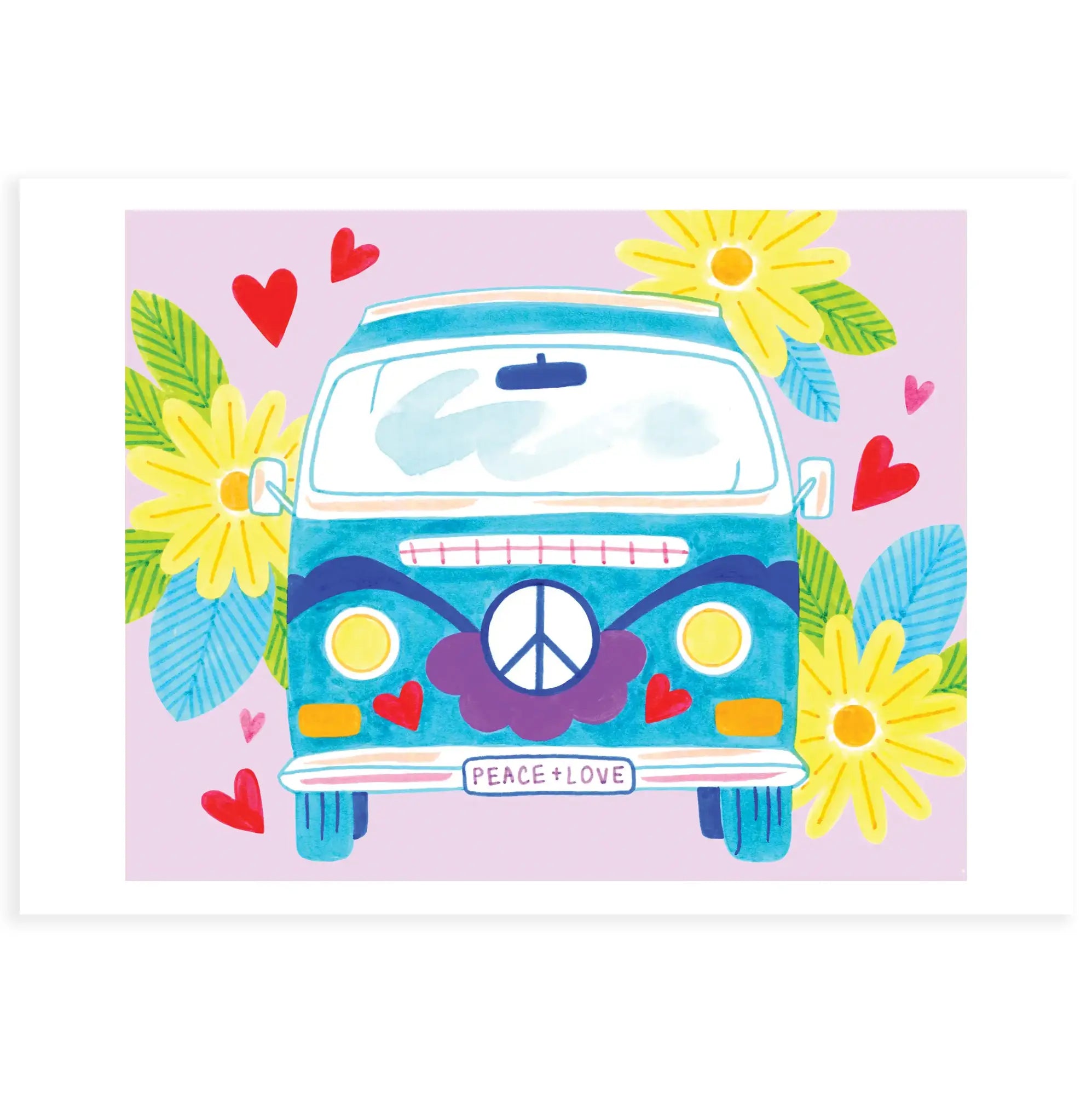 Retro Van Coloring Page