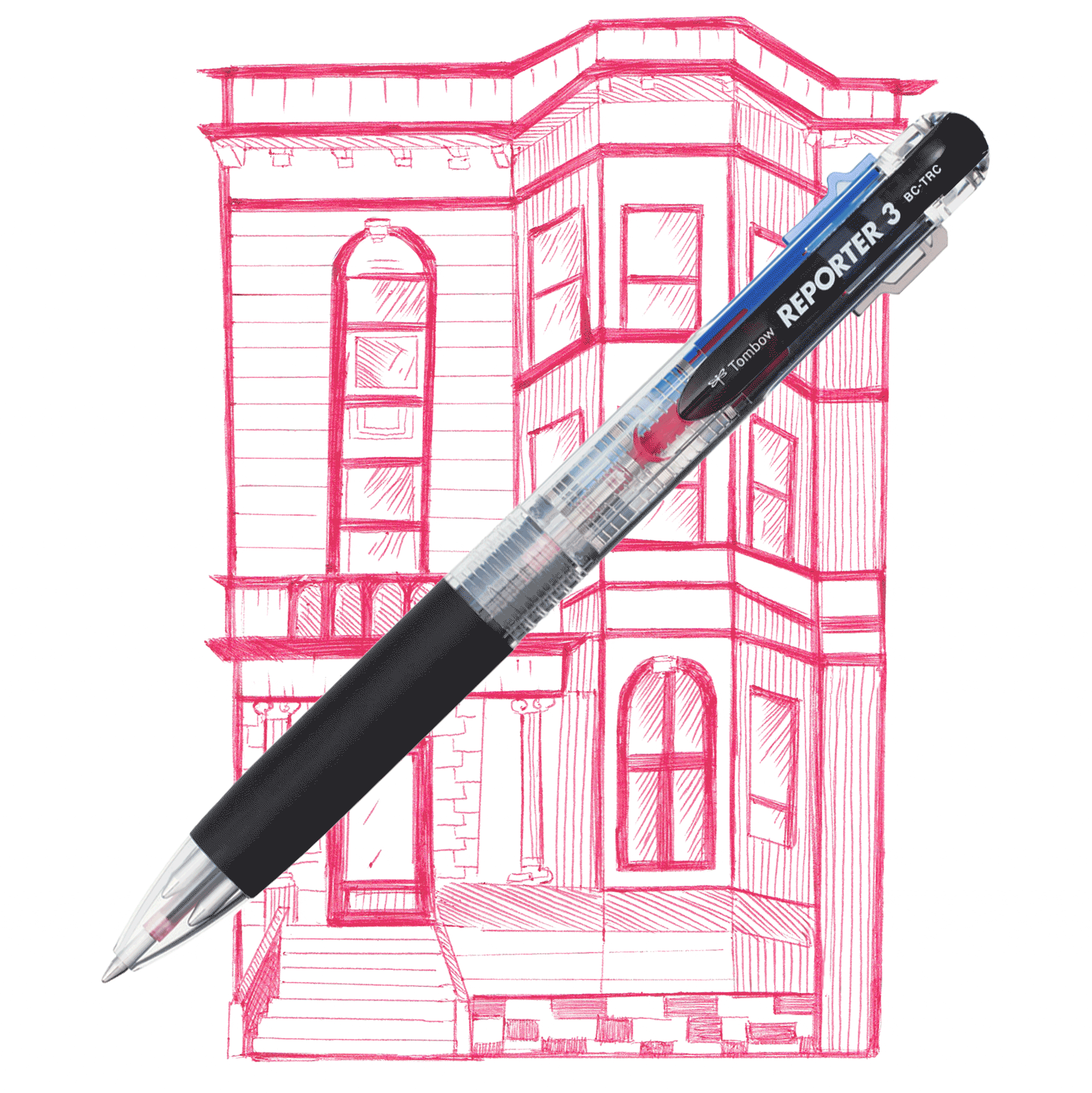 MONO Reporter 3-Color Retractable Ballpoint Pen