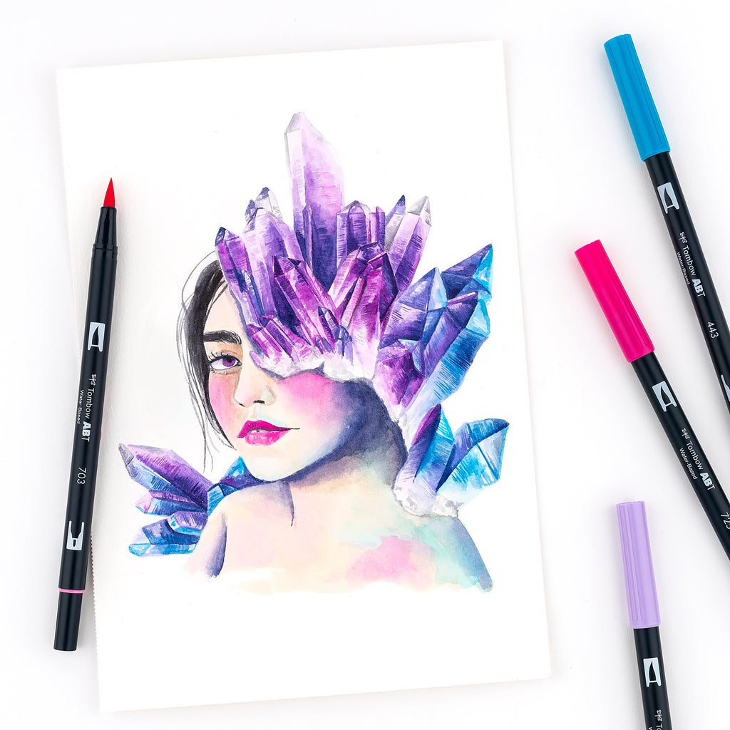 Dual Brush Pen Art Markers, Galaxy, 10-Pack