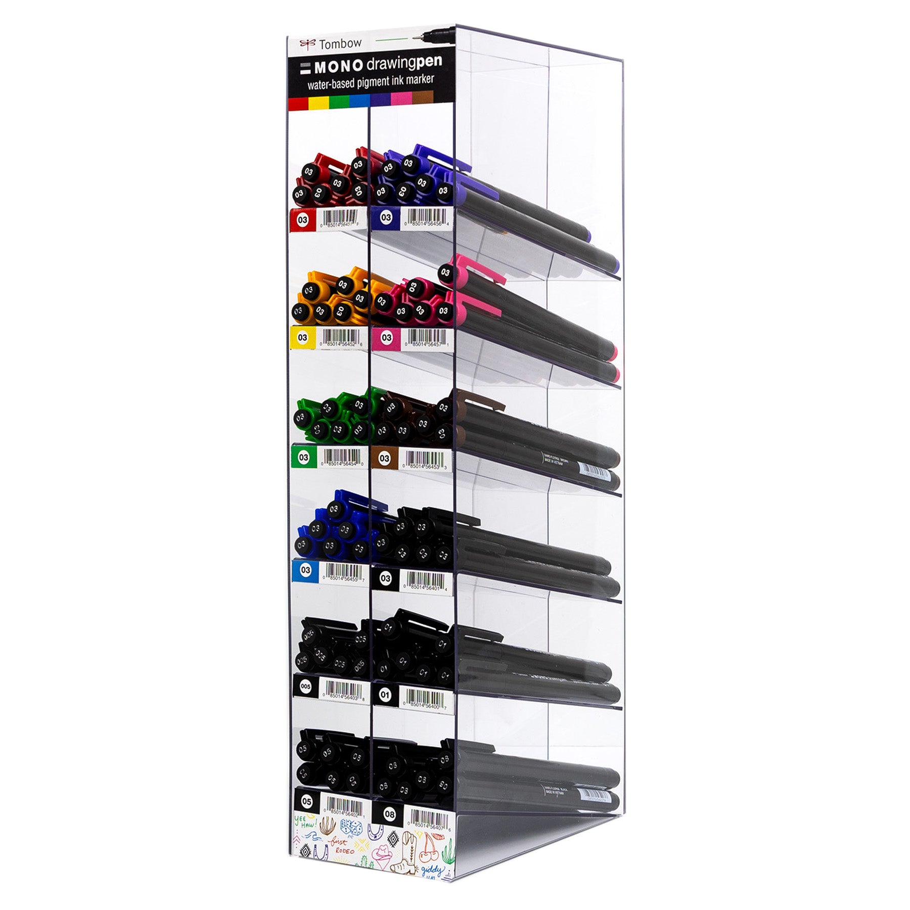 MONO Drawing Pen Colors Display, 72PC