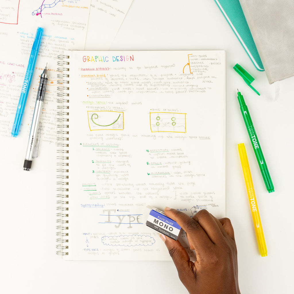 MONO Eraser, White, Medium, 3 Pack