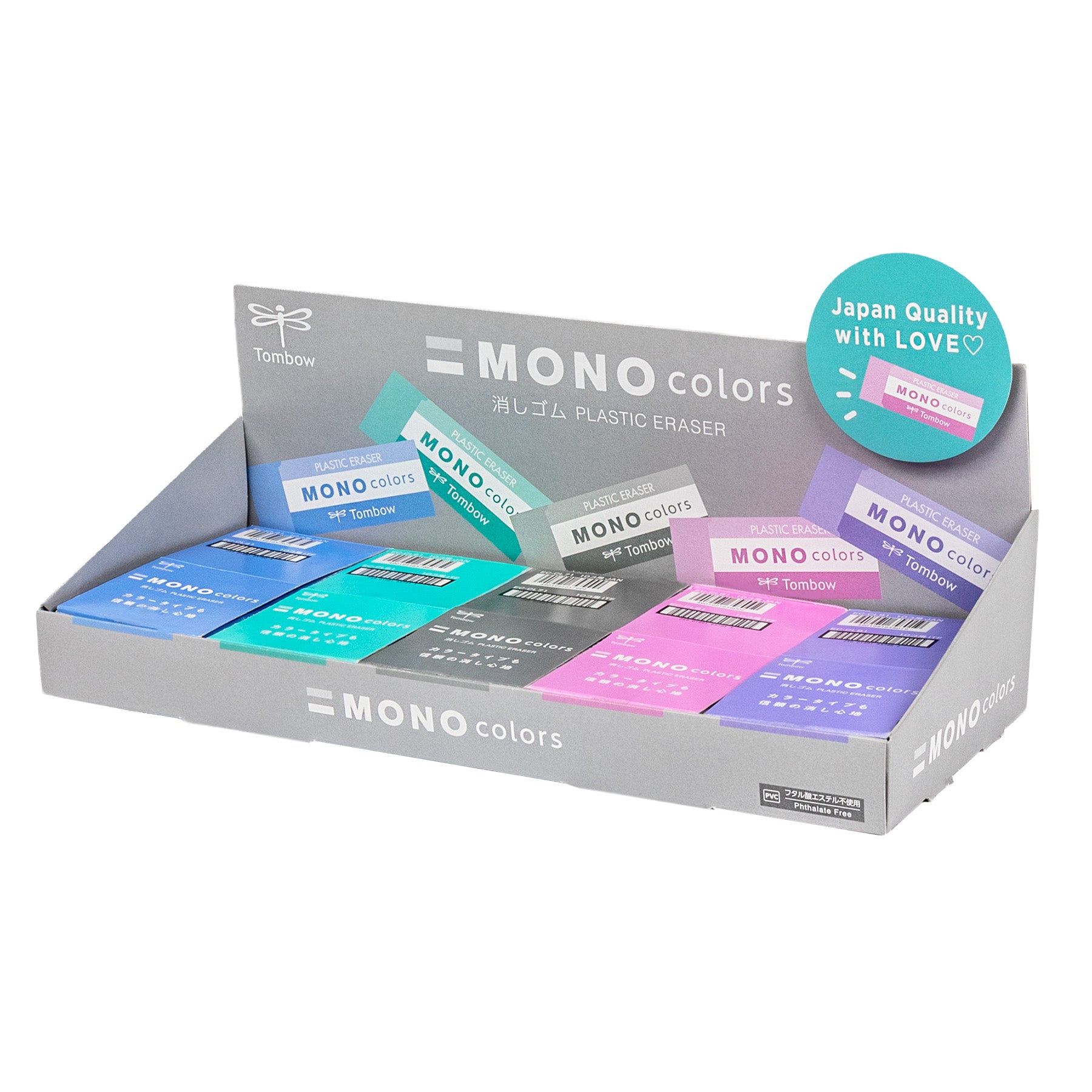 MONO Eraser Colors, 50 PC Display