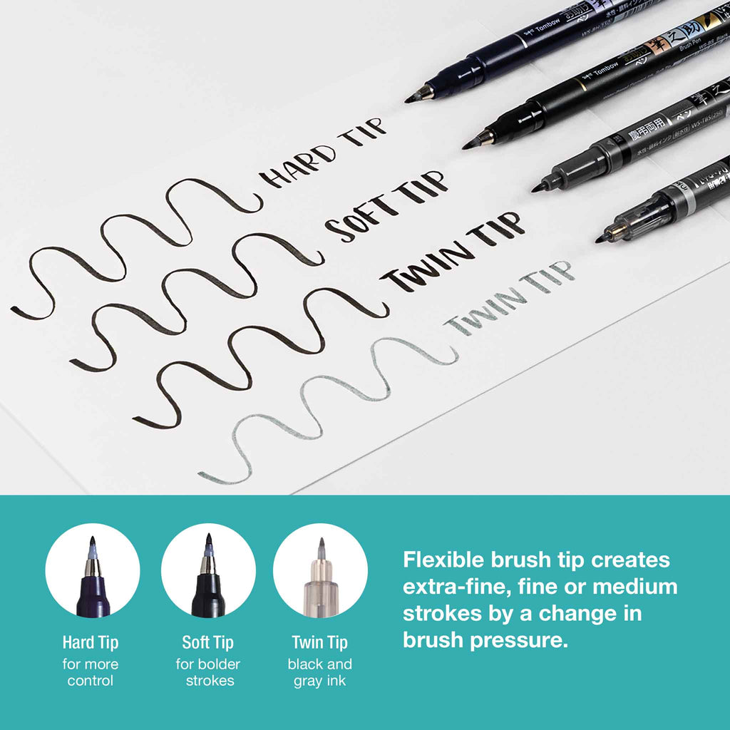 Fudenosuke Brush Pen 3-Pack