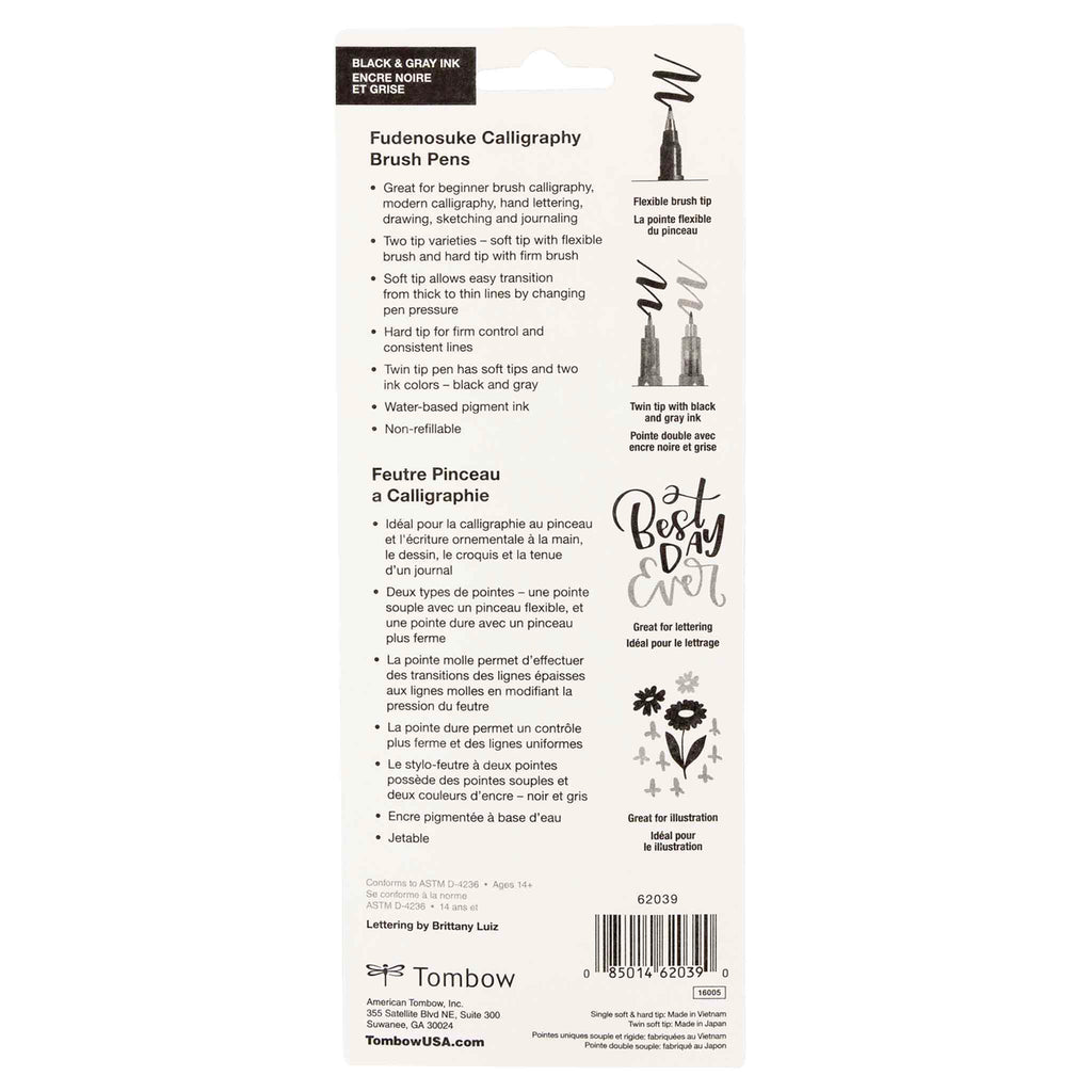 Fudenosuke Brush Pen 3-Pack