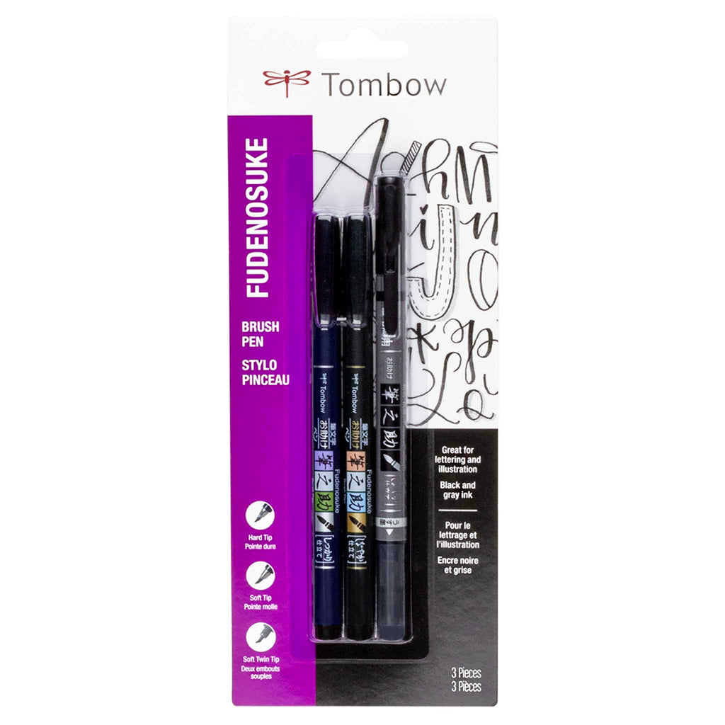 Fudenosuke Brush Pen 3-Pack