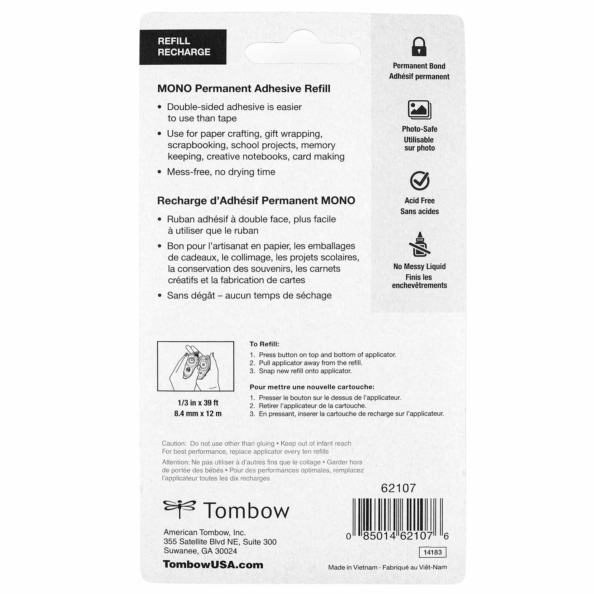 Refill, MONO Adhesive Permanent