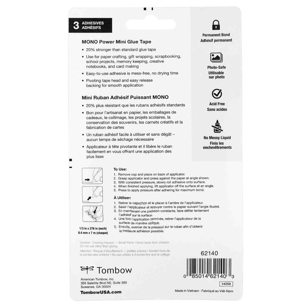 Power Mini Glue Tape 3-Pack