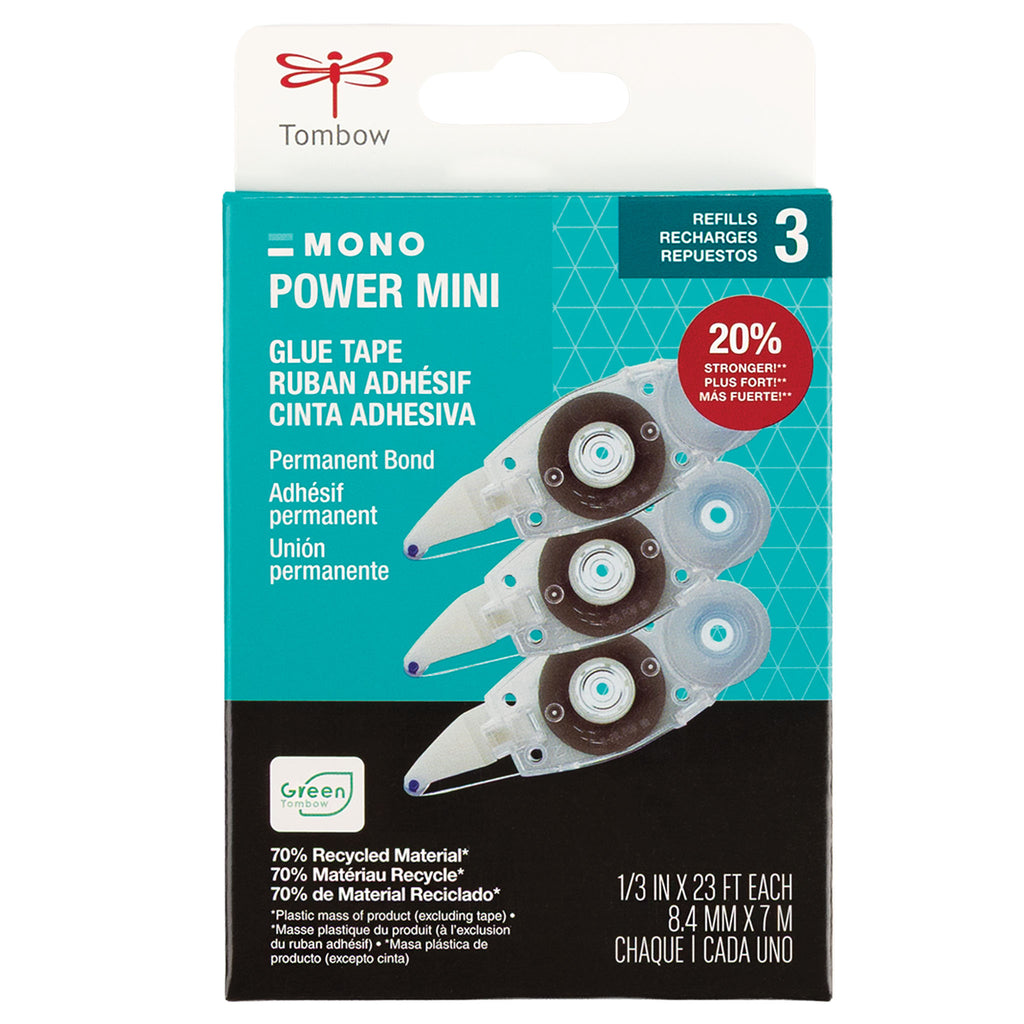 Power Mini Glue Tape, Refill 3-Pack