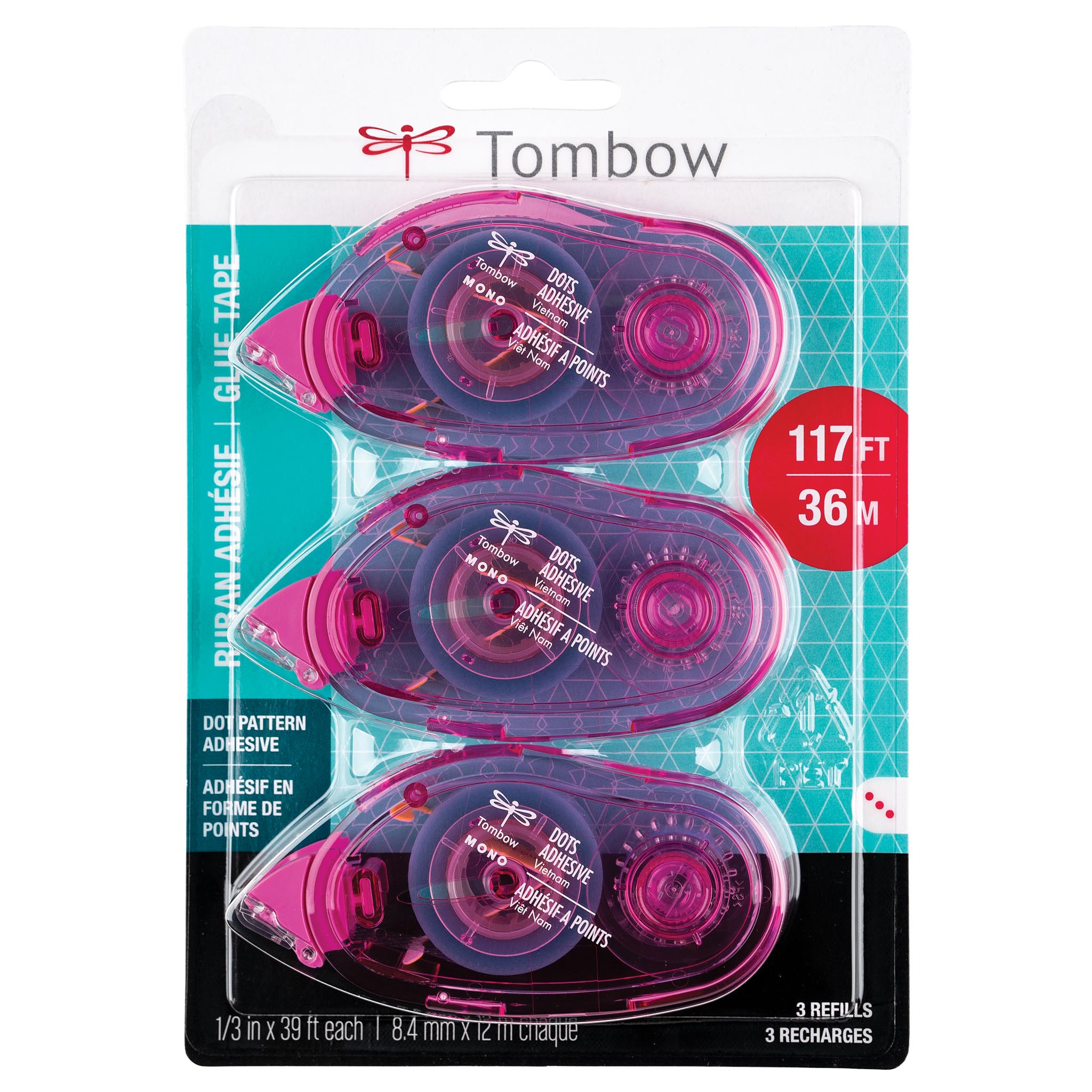 Refill, MONO Adhesive Dots, 3 Pack