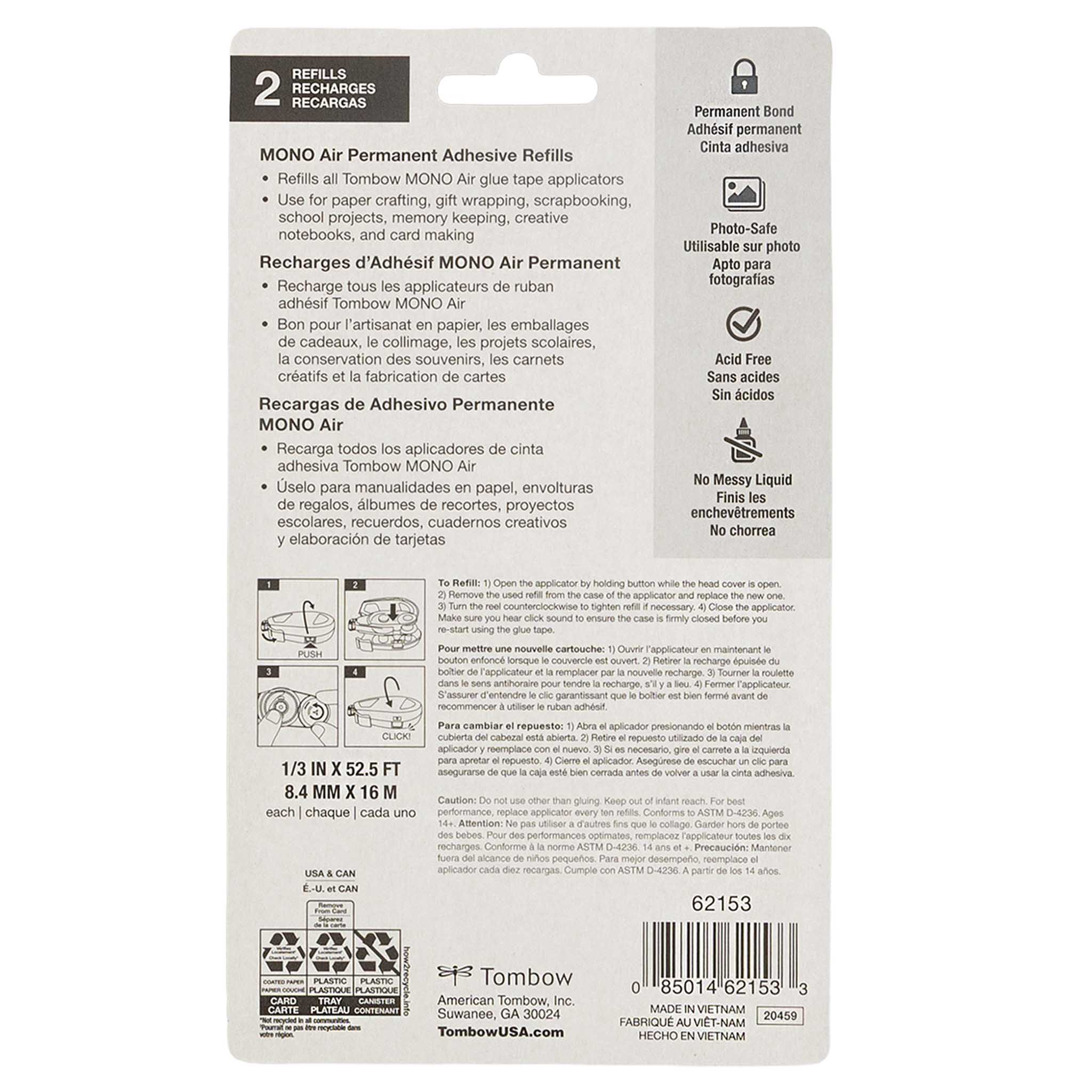 Refill 2-Pack, MONO Air Touch Adhesive