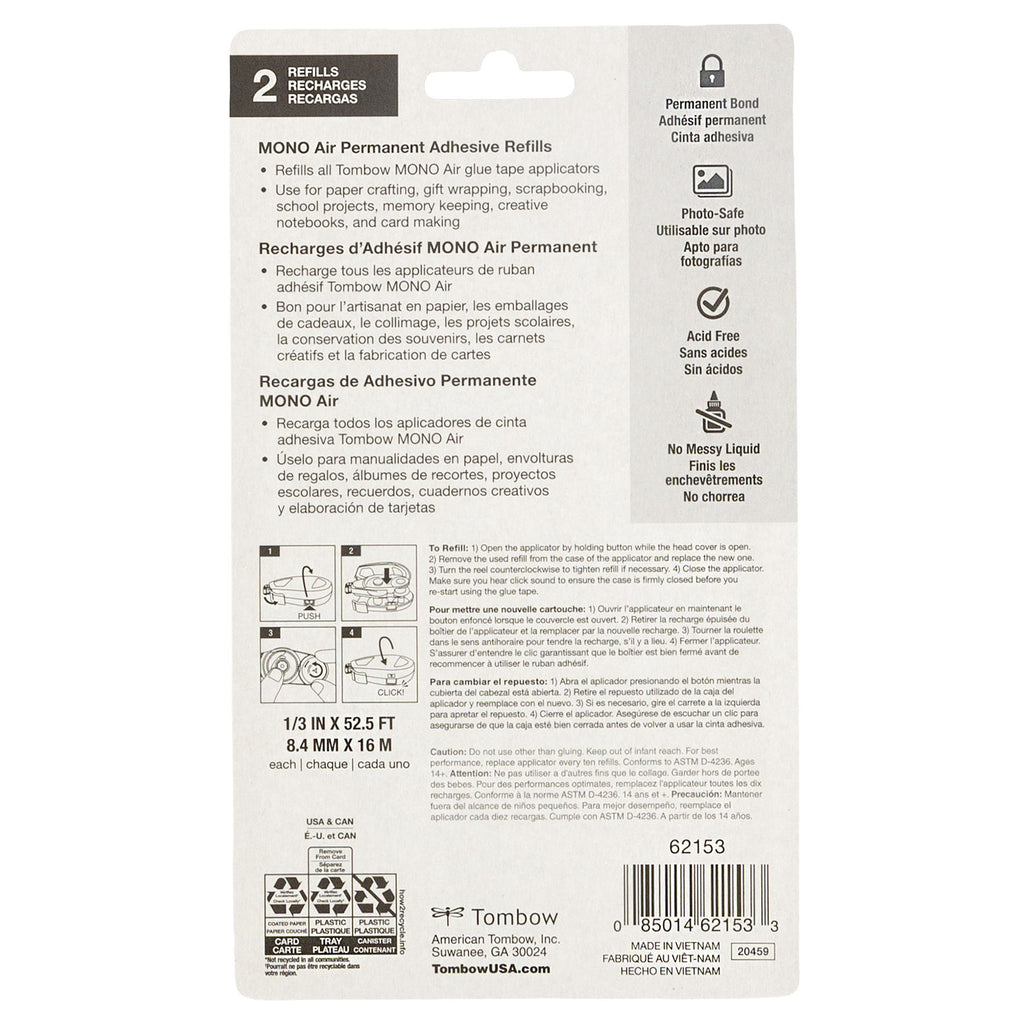 Refill 2-Pack, MONO Air Touch Adhesive