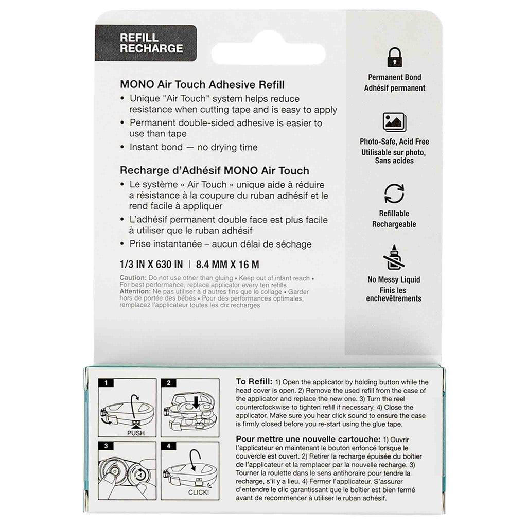 MONO Air Recycled Adhesive, Refill 1-Pack