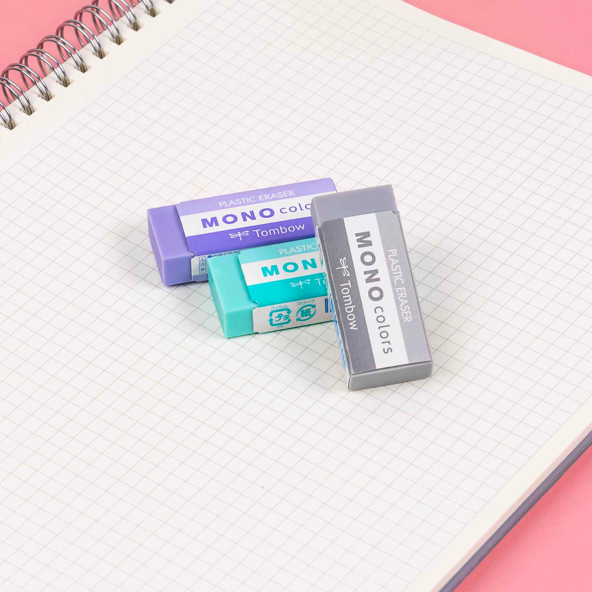 MONO Colors Eraser, 3pk