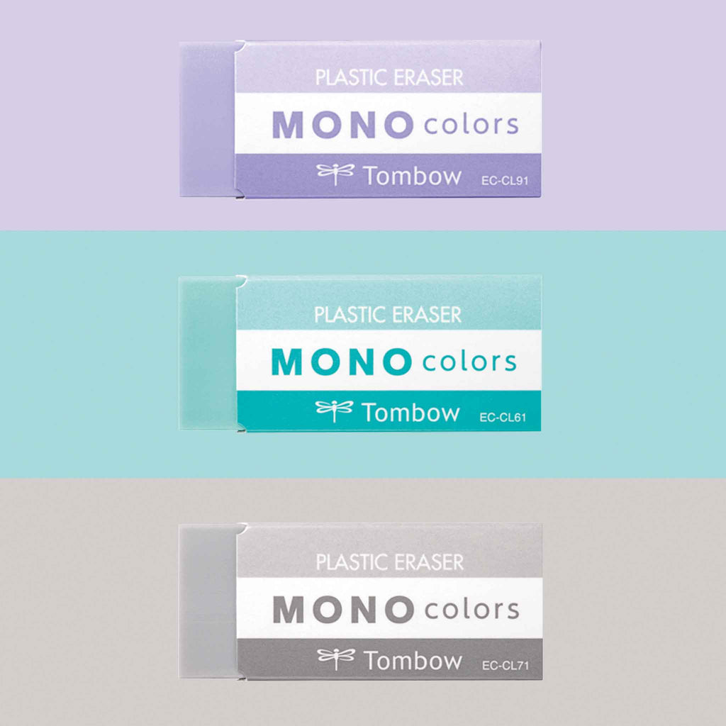 MONO Colors Eraser, 3pk