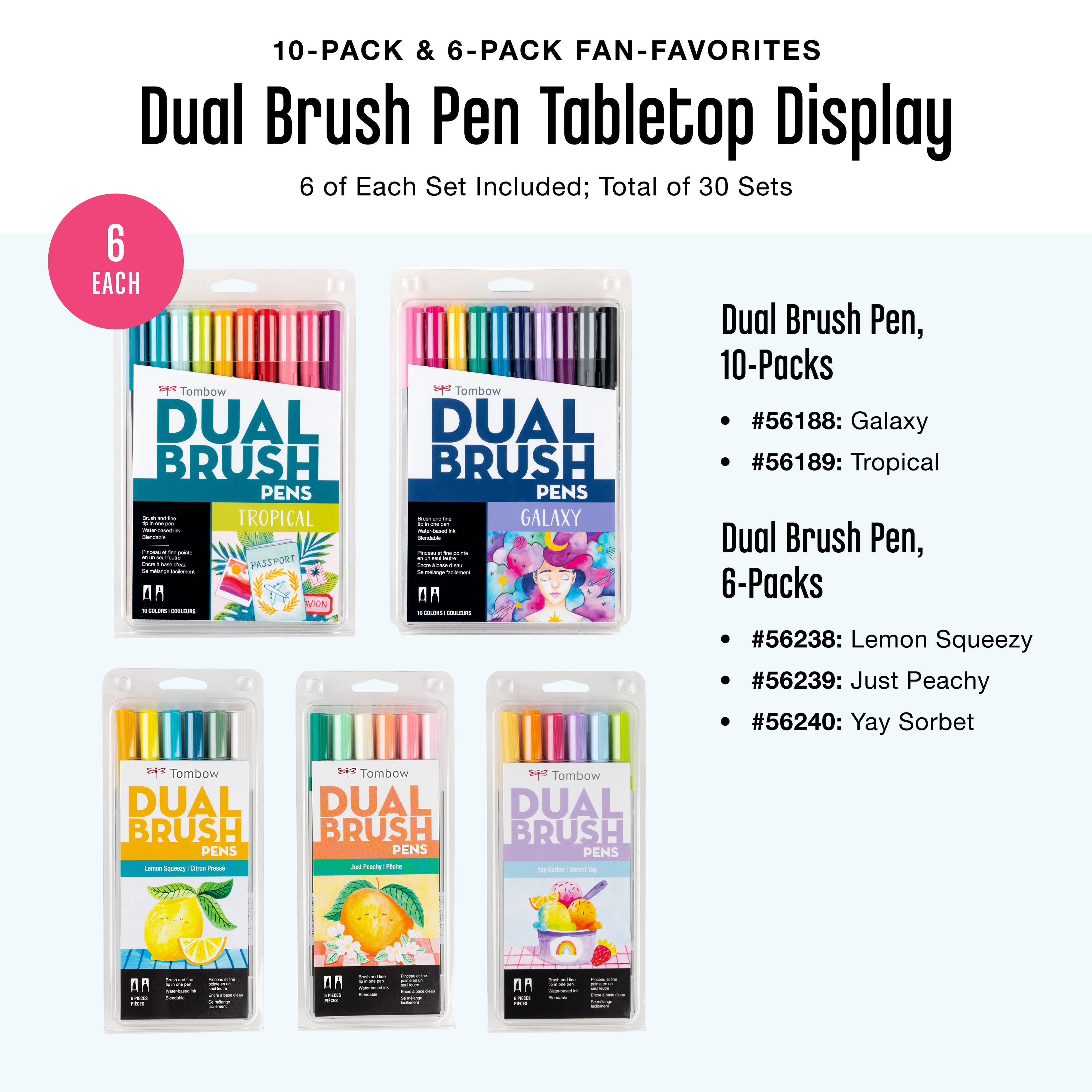 Dual Brush Pen Tabletop Display