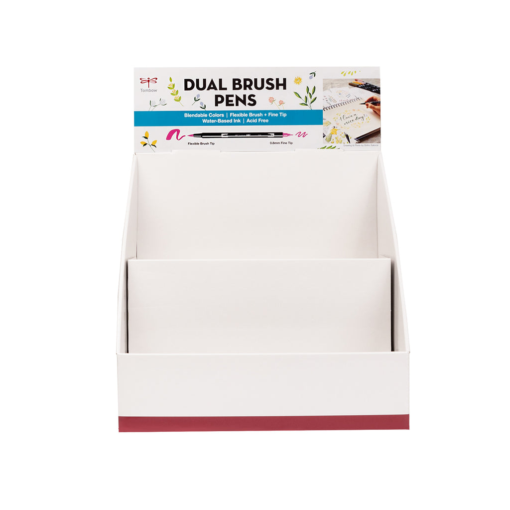Dual Brush Pen Tabletop Display, 6-Pack Sets