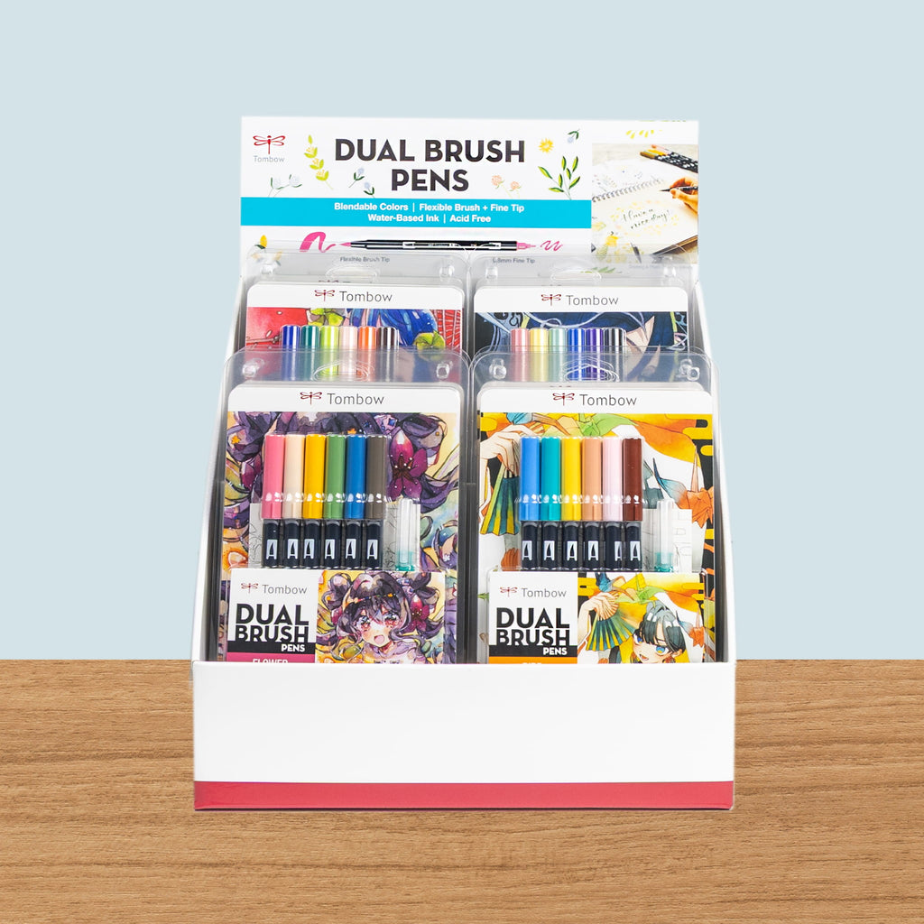 Dual Brush Pen Tabletop Display, Manga Illustration Sets