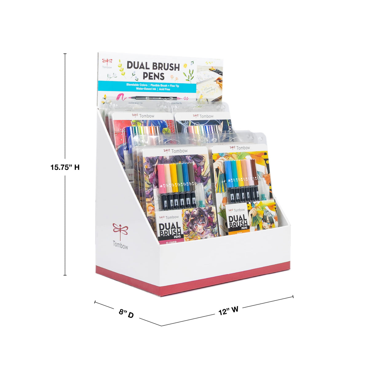 Dual Brush Pen Tabletop Display, Manga Illustration Sets