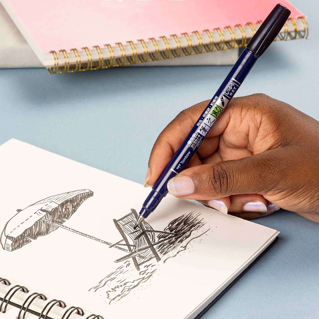 Fudenosuke Brush Pen, Hard Tip, Black