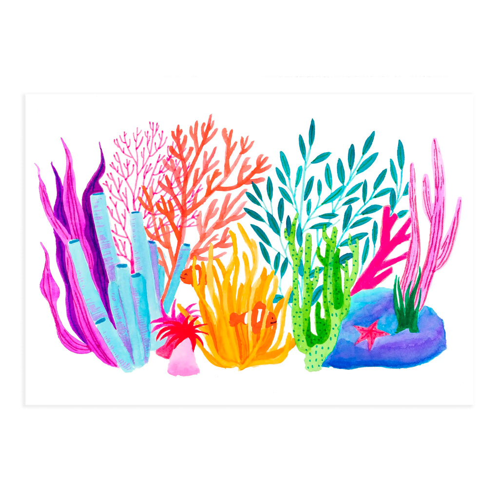 Underwater Coral Reef Coloring Page