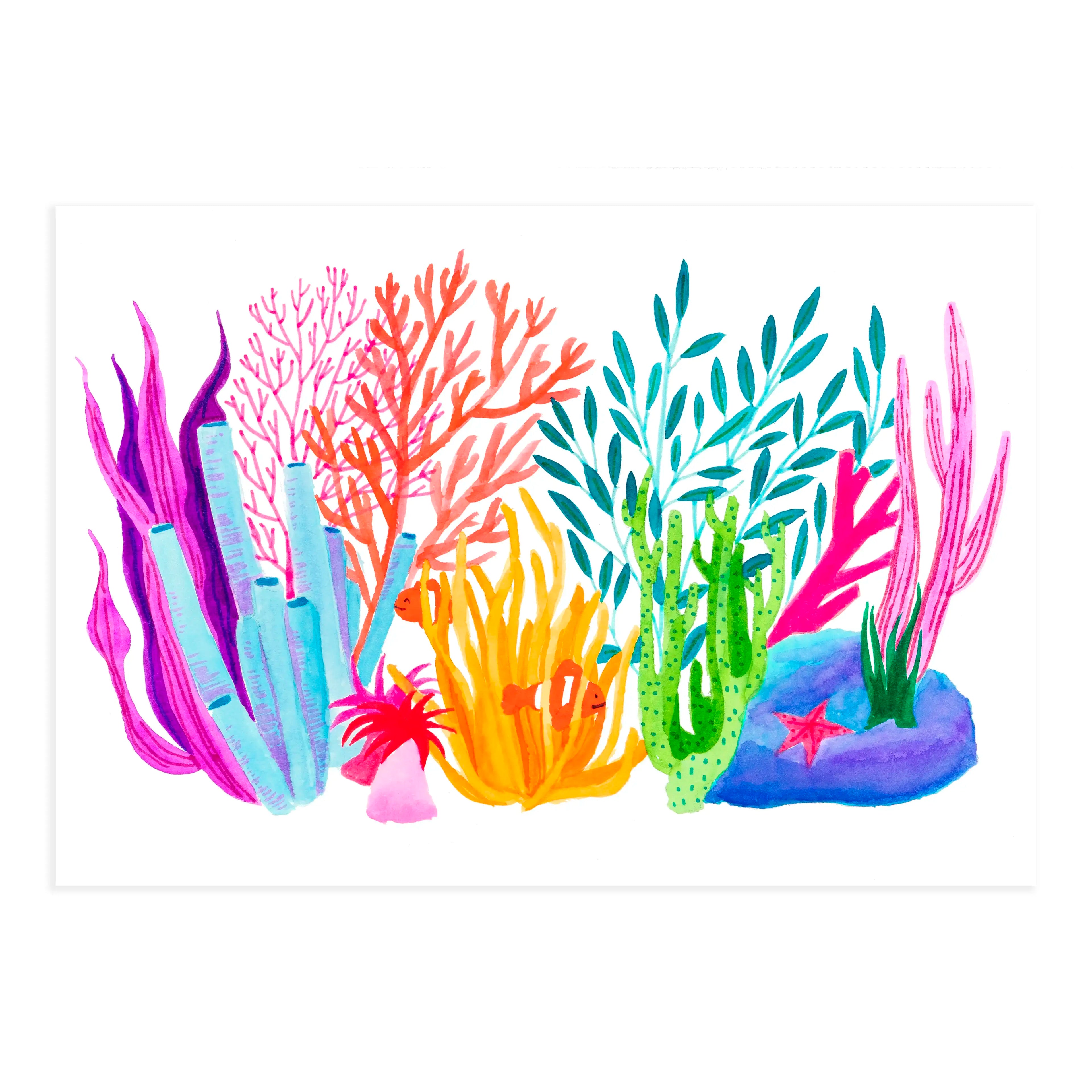 Underwater Coral Reef Coloring Page
