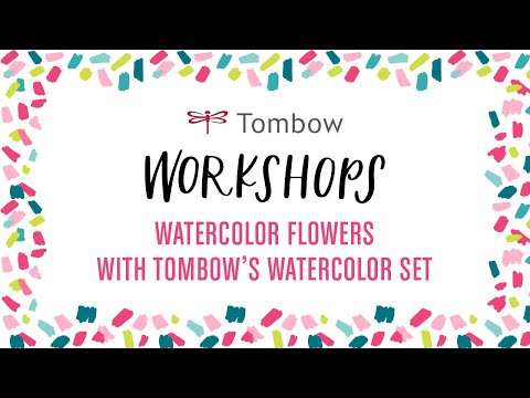 Watercolor Flowers with Tombow's Watercolor Set