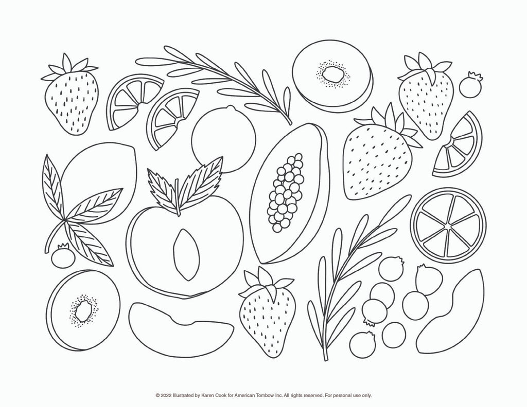 Fruit Coloring Page