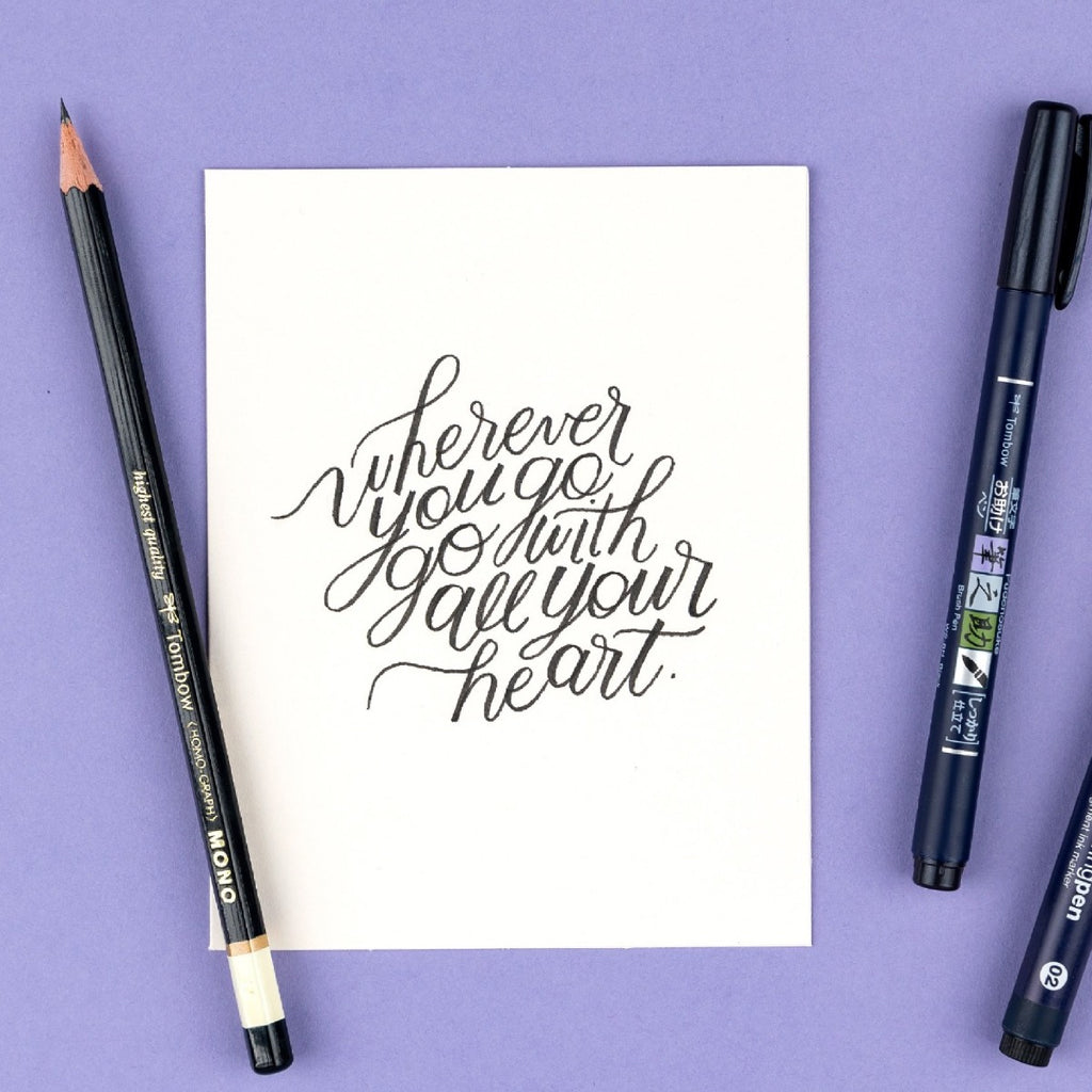 Lettering Layouts with Fudenosuke Brush Pens